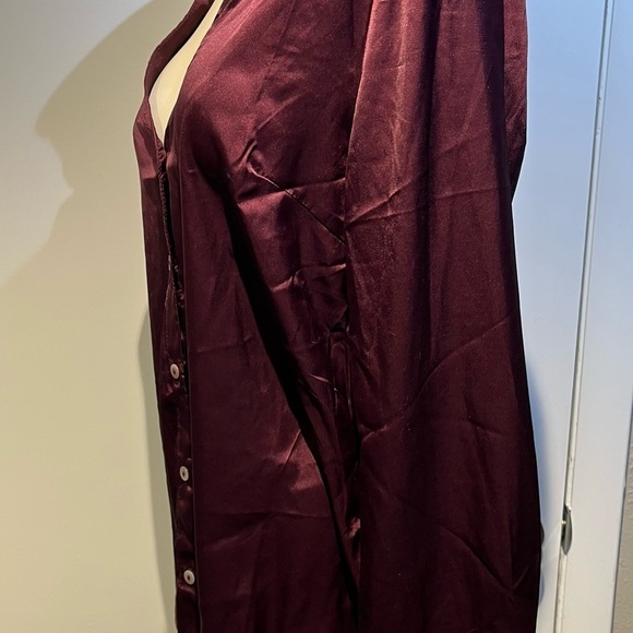 Paparazzi purple dressy blouse NWT button up top - Picture 5 of 16